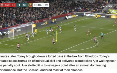 Brentford 1 Manchester United 1 – Bees Breakdown’s Tactical Breakdown