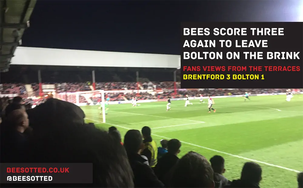 Bees Score Three To Leave Bolton On The Brink – Brentford 3 Bolton 1 (VIDEO)