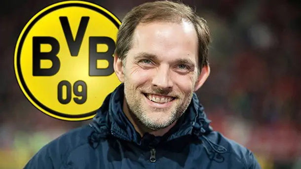 What was Dortmund Coach Thomas Tuchel doing talking to Brentford?